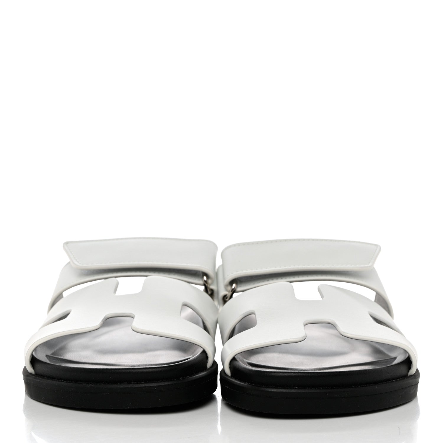 Hermes Calfskin Womens Chypre Sandals 35 White 2 of 9