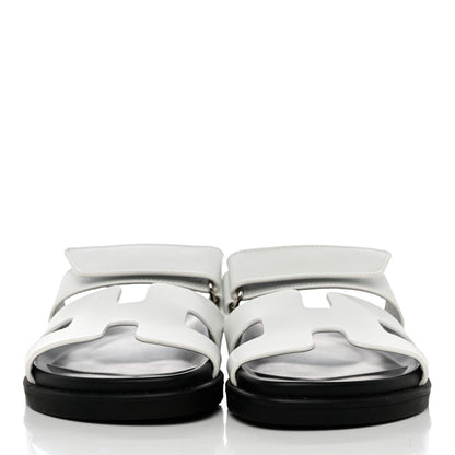 Hermes Calfskin Womens Chypre Sandals 35 White 2 of 9