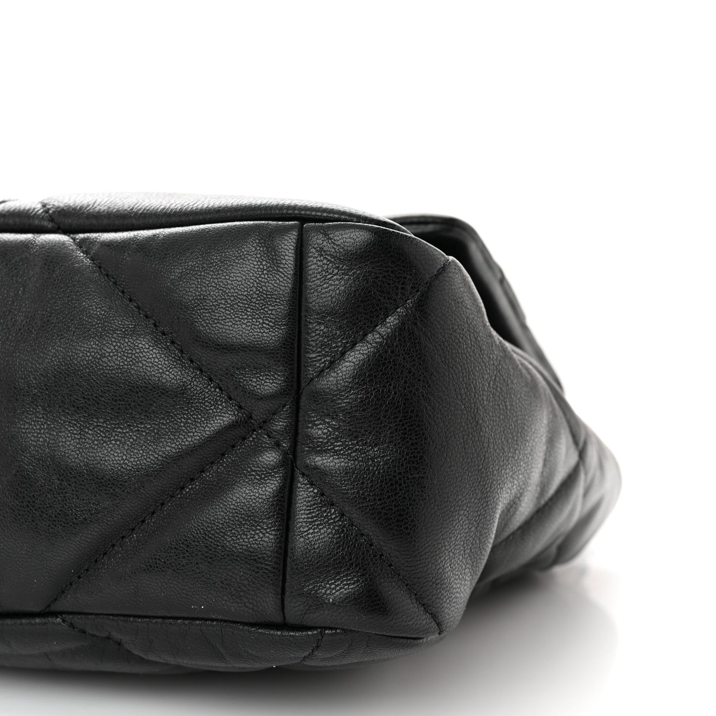 Goatskin Quilted Large Chanel 19 Flap Black