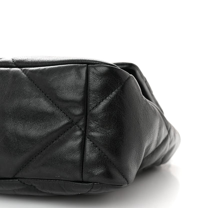 Chanel Goatskin Quilted Large Chanel 19 Flap Black 10 of 12