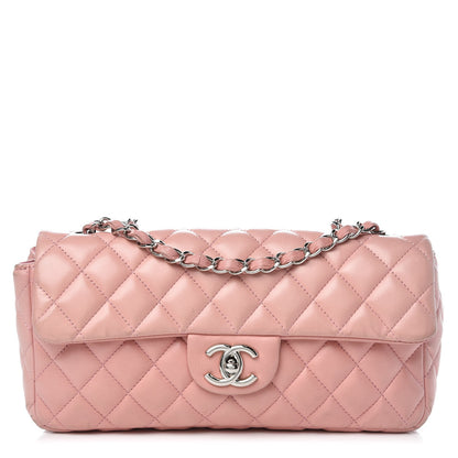 Chanel Lambskin Quilted East West Flap Pink 1 of 14