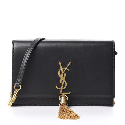 Saint Laurent Smooth Calfskin Classic Monogram Kate Tassel Chain Wallet Dark Leaf 1 of 9