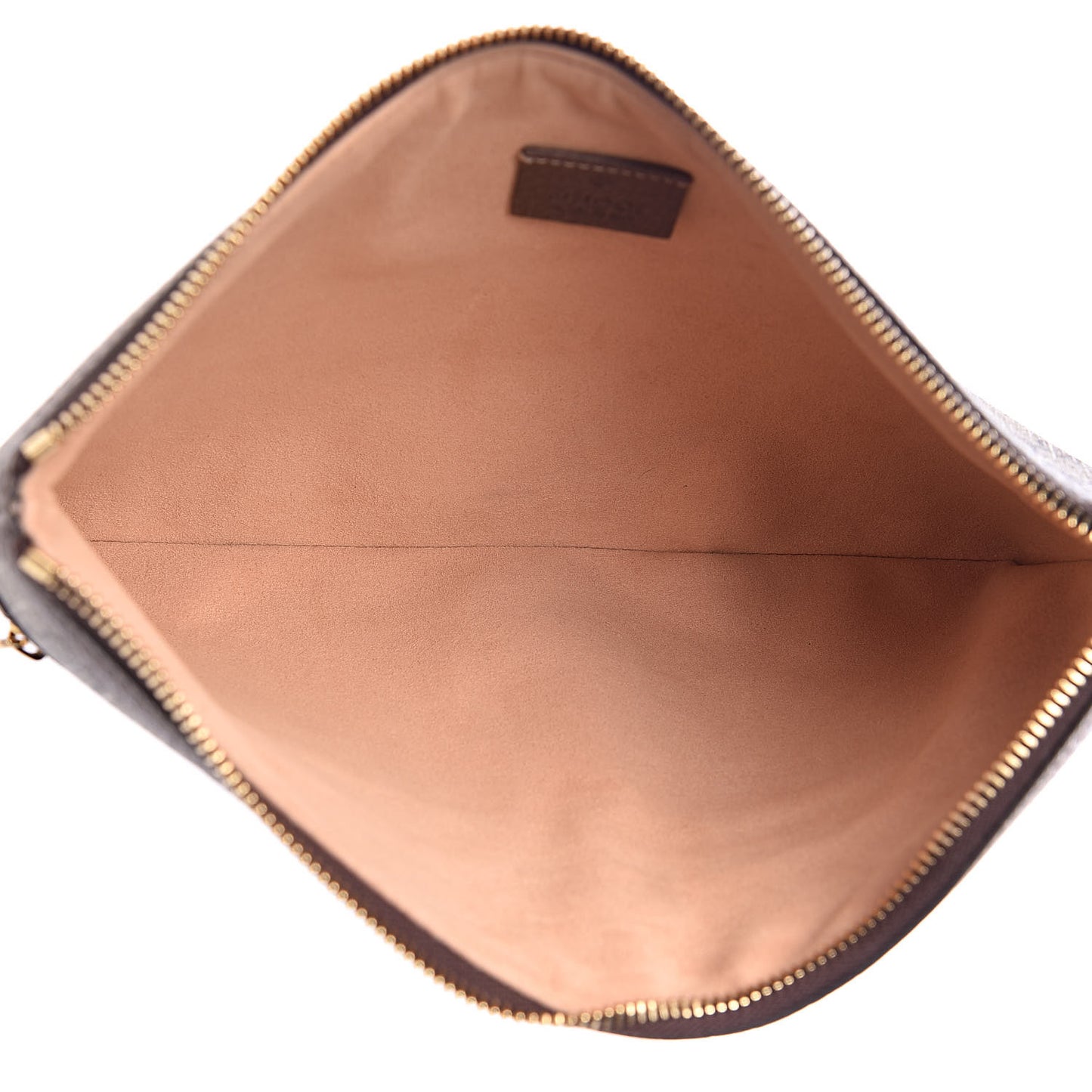 GG Supreme Monogram Large Ophidia Pouch Clutch Brown