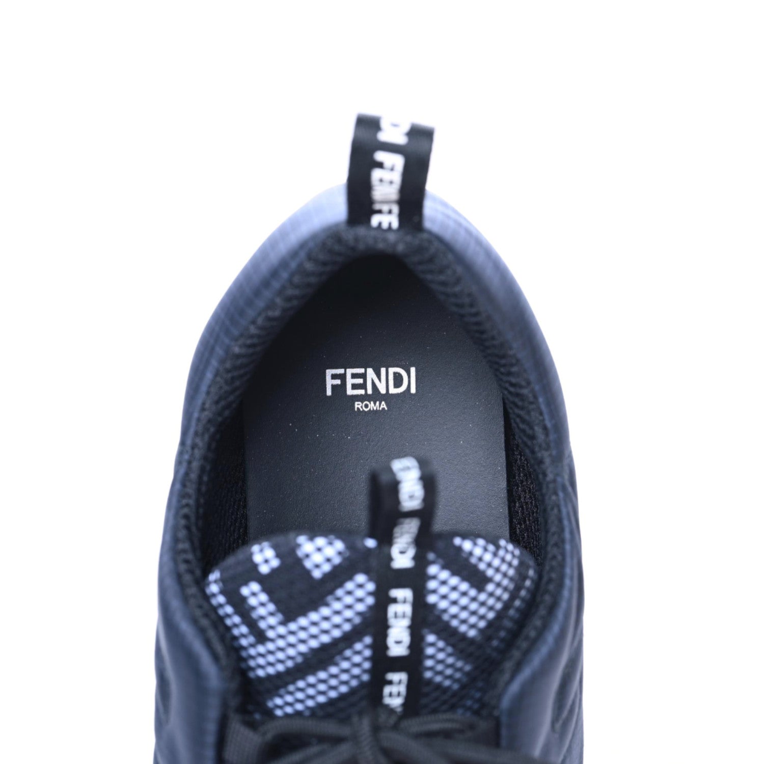 Fendi Nylon Womens FFreedom Sneakers Blue Scuro 41 Navy Blue White 8 of 9