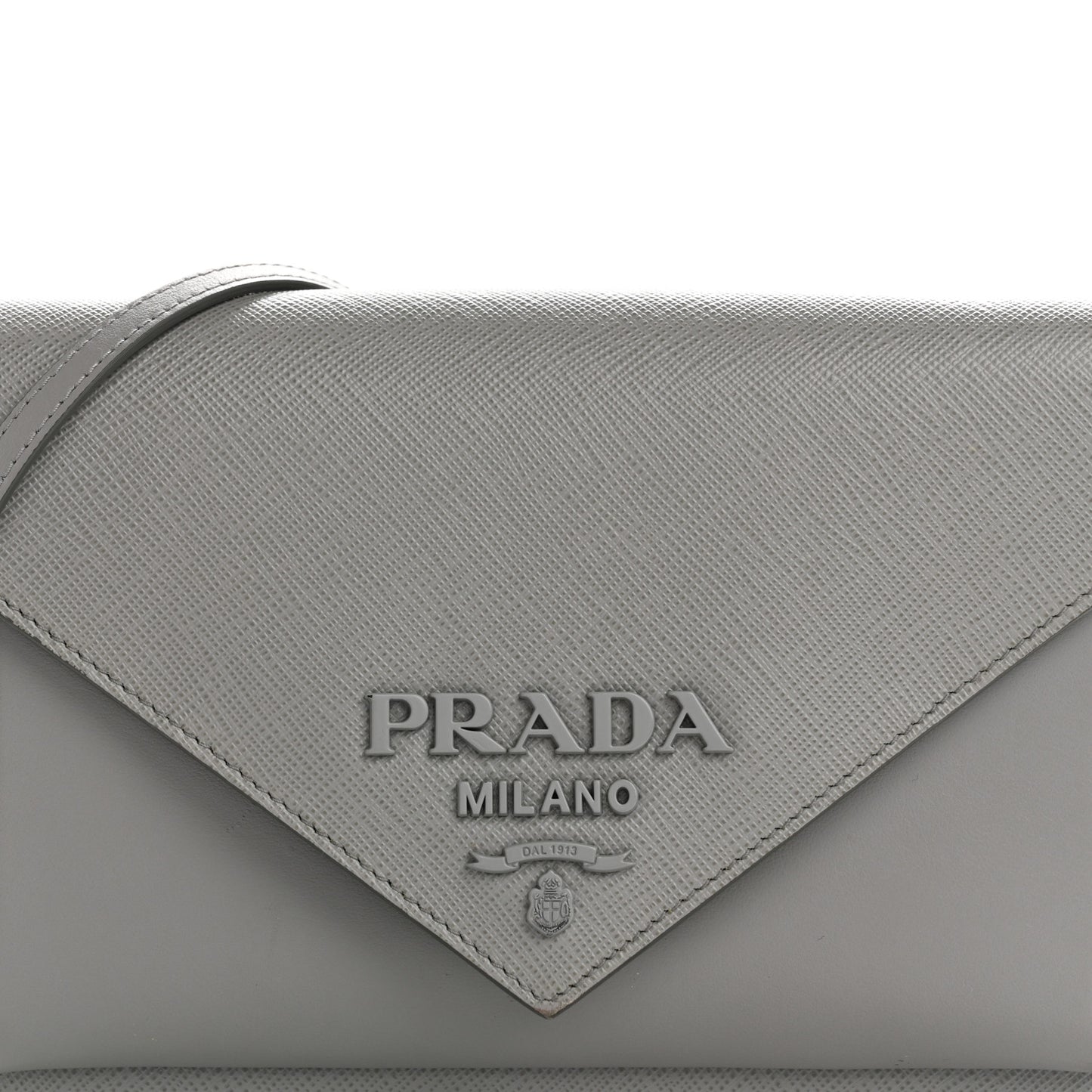 Saffiano City Calfskin Monochrome Envelope Crossbody Nube