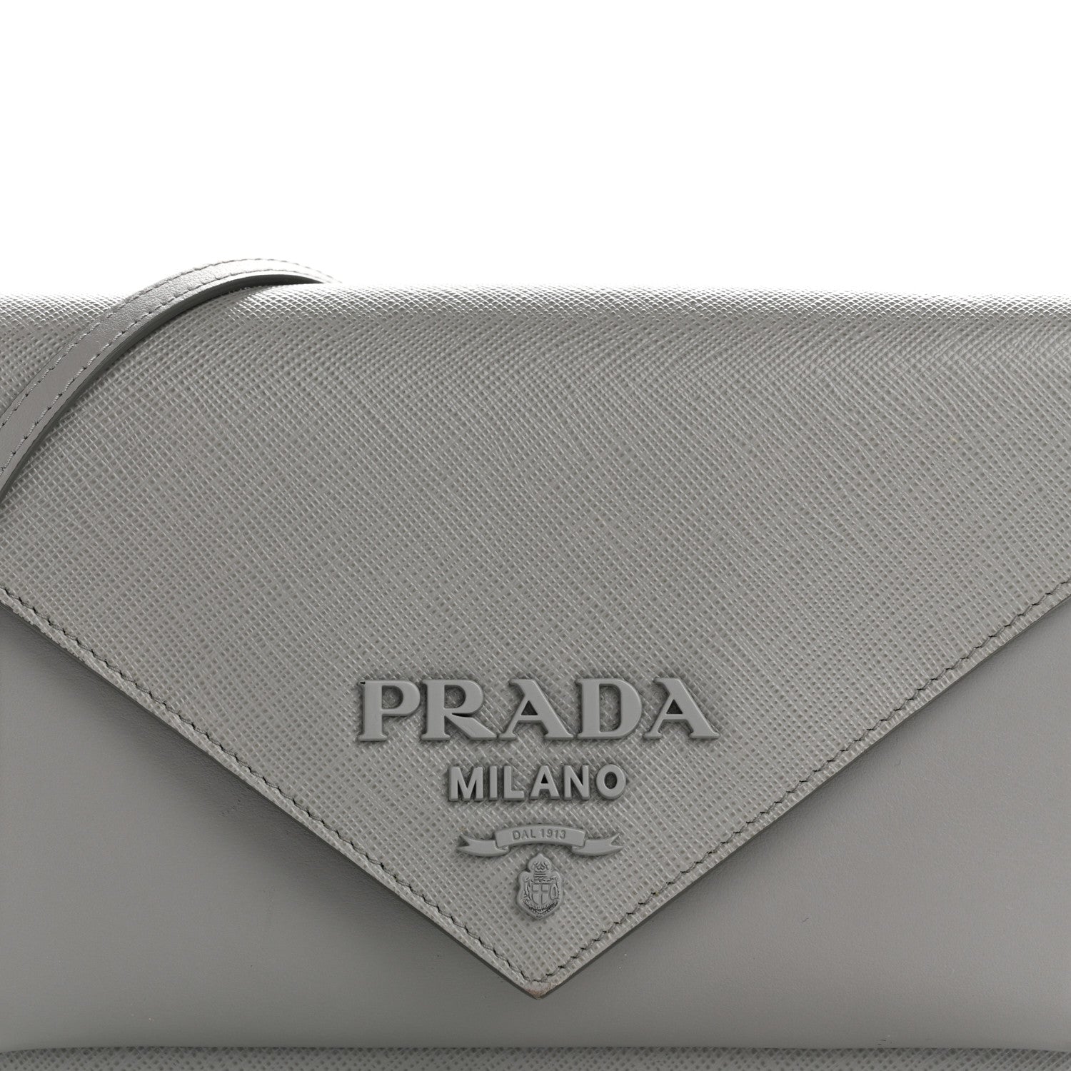 Prada Saffiano City Calfskin Monochrome Envelope Crossbody Nube 8 of 14