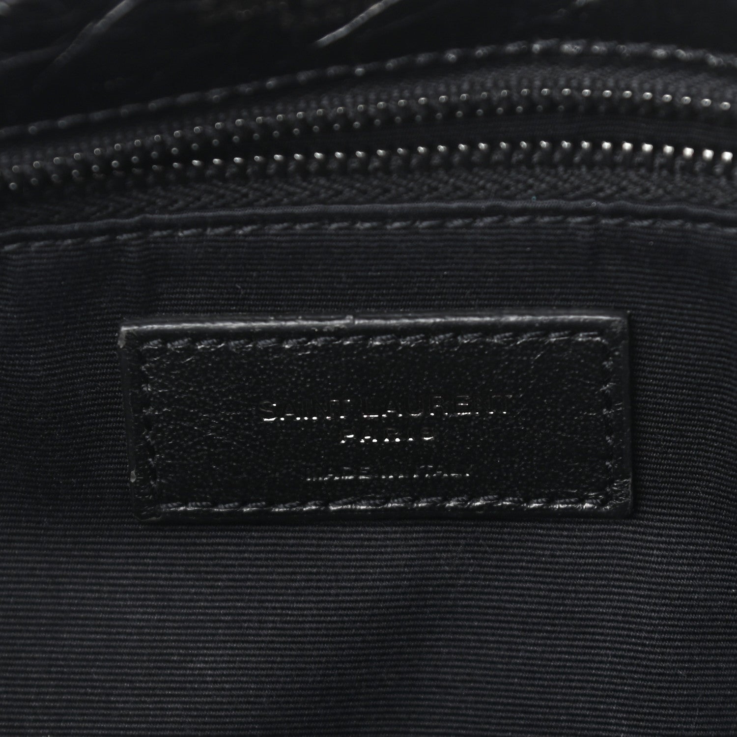 Saint Laurent Crinkled Calfskin Matelasse Monogram Medium Niki Chain Satchel Black 6 of 10