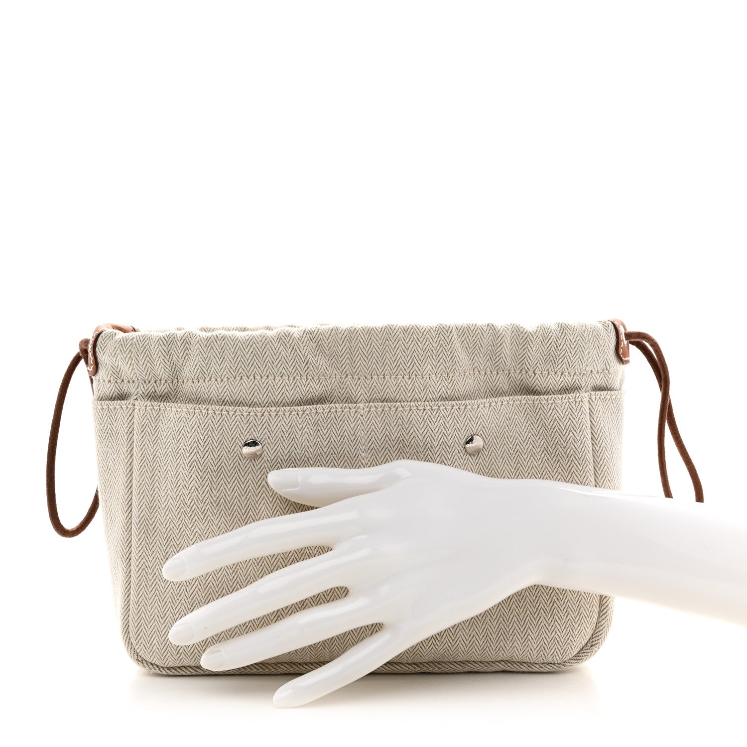 Hermes Canvas Barenia Fourbi 25 MM Pouch Naturel Fauve 2 of 15