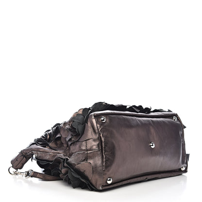 Valentino Garavani Metallic Nappa Floral Tote 4 of 14