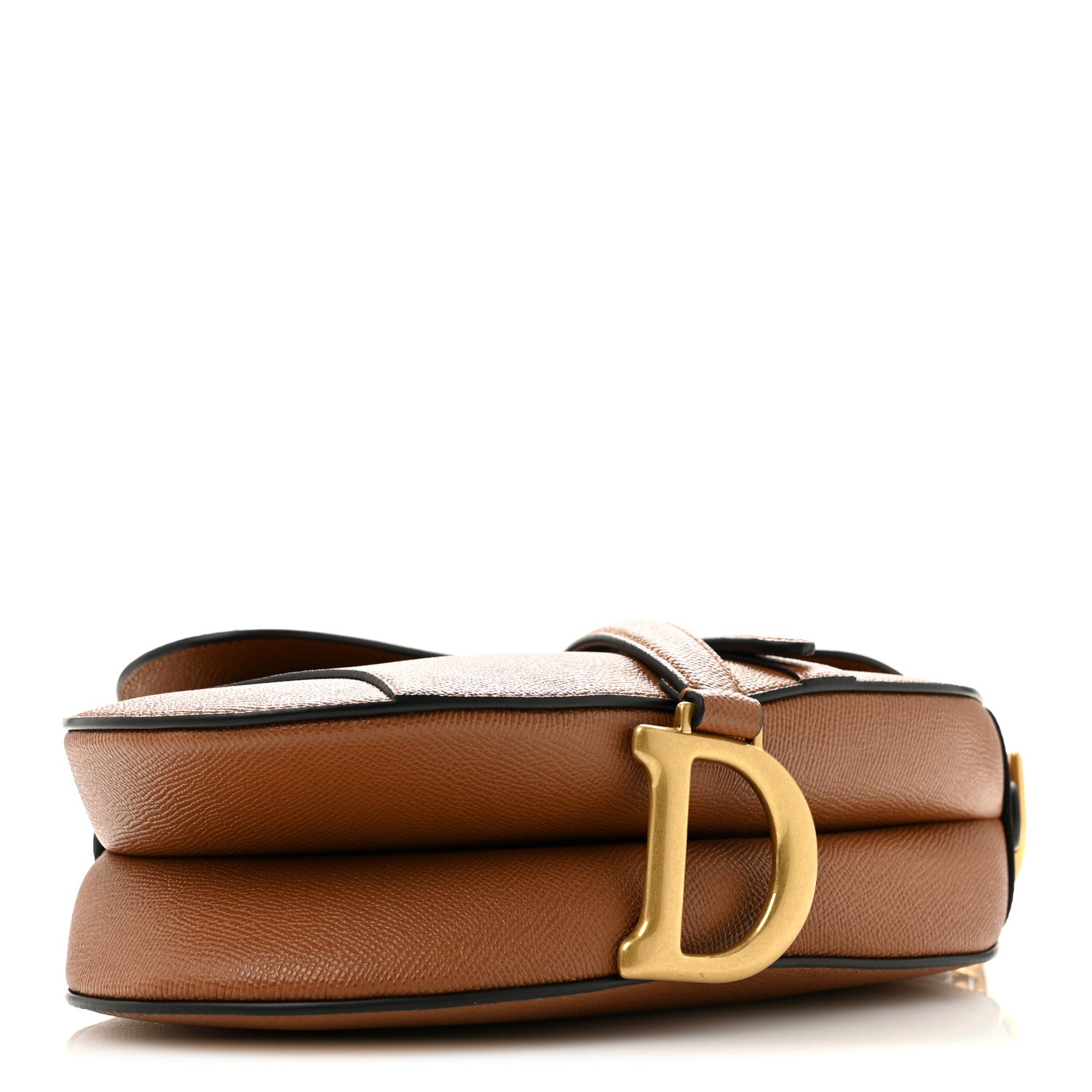 Christian Dior Grained Calfskin Saddle Bag With Strap Camello 4 of 11