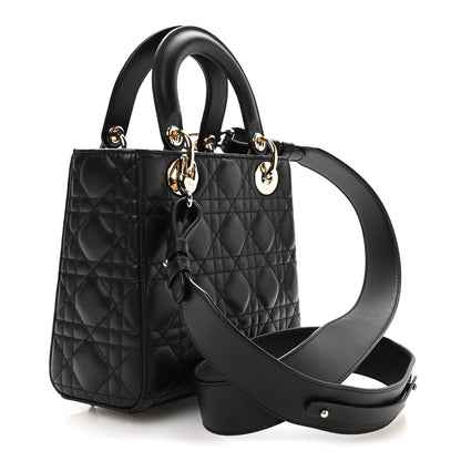 Christian Dior Lambskin Cannage Small My ABCDior Lady Dior Black 3 of 11