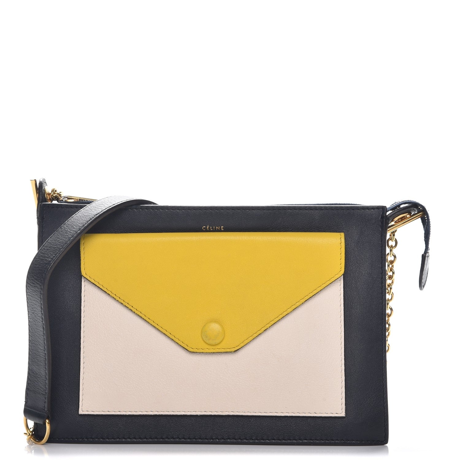 Celine Smooth Calfskin Pocket Handbag Sunflower 1 of 11