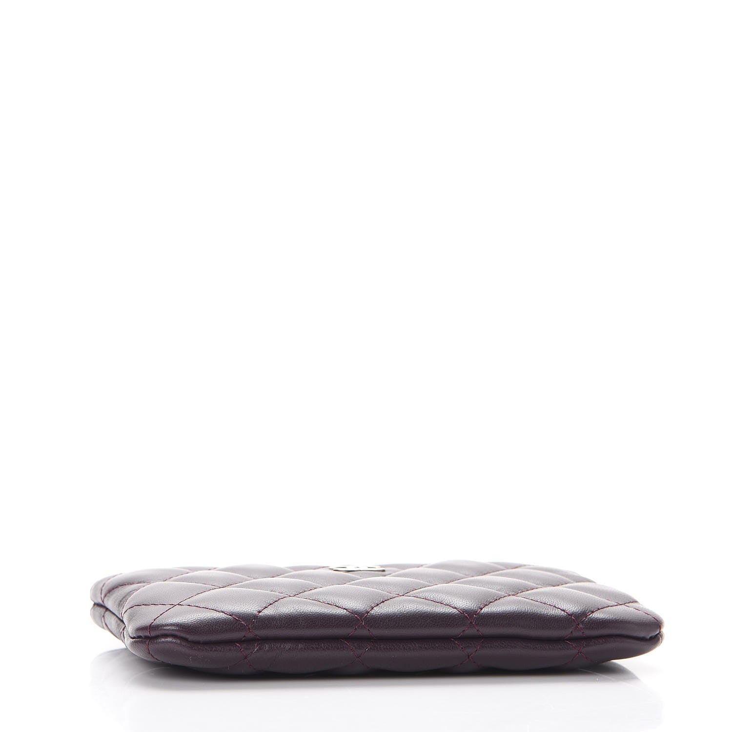 Chanel Lambskin Quilted Small Cosmetic Case Dark Purple 4 of 8