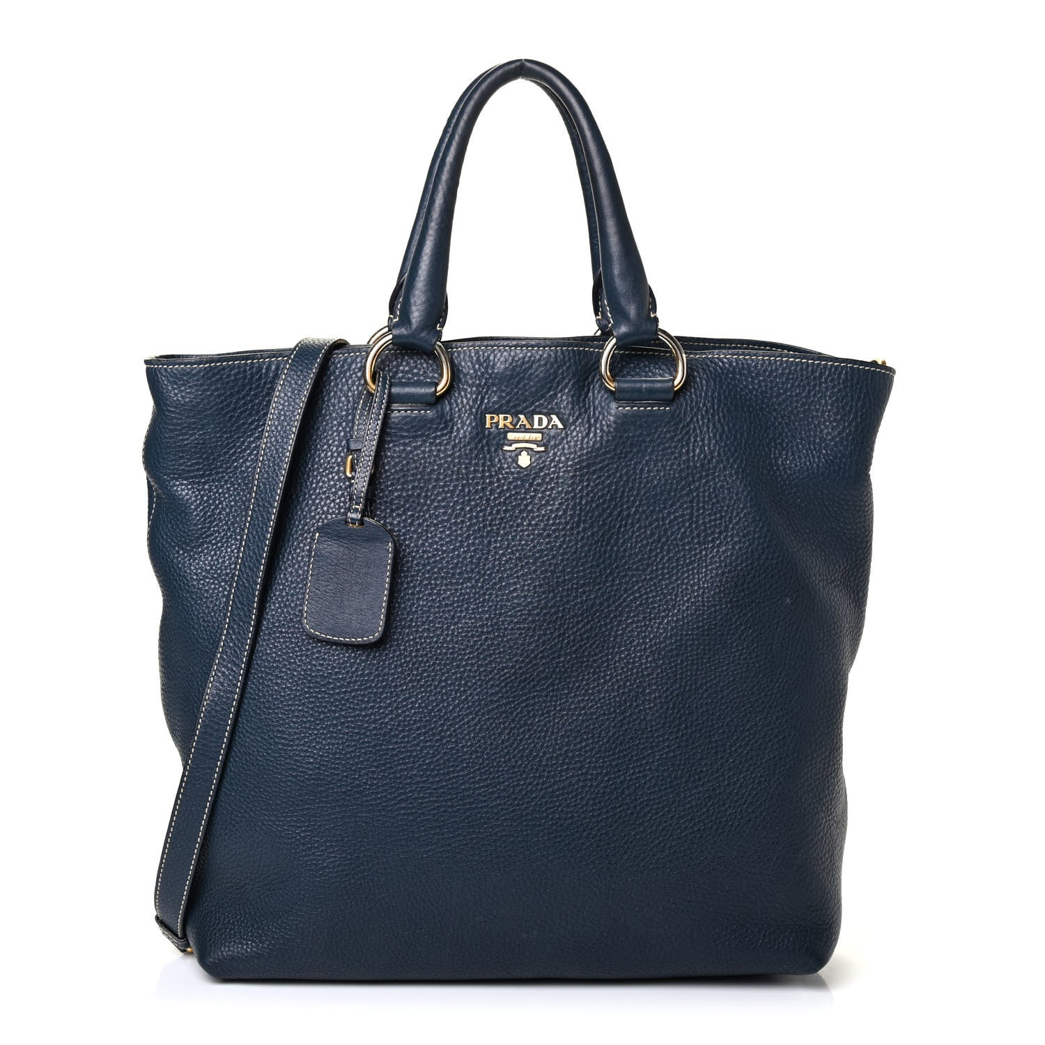 Prada Vitello Daino Shopping Tote Baltico 1 of 4