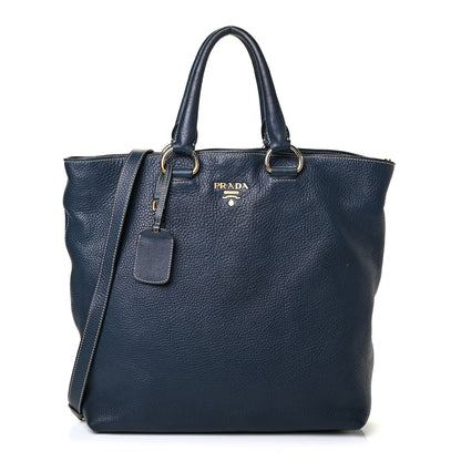 Prada Vitello Daino Shopping Tote Baltico 1 of 4