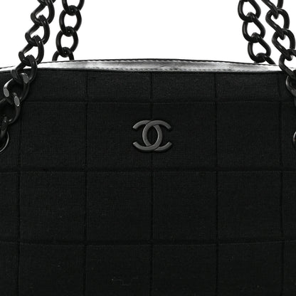 Chanel Jersey Quilted Chocolate Bar Shoulder Bag Black 7 of 9