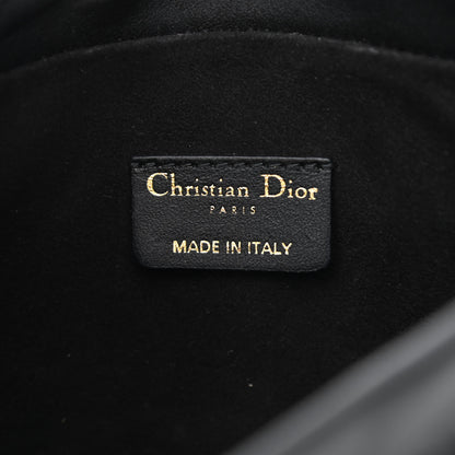 Christian Dior Lambskin Cannage Mini Top Handle Drawstring Bag Black 6 of 10