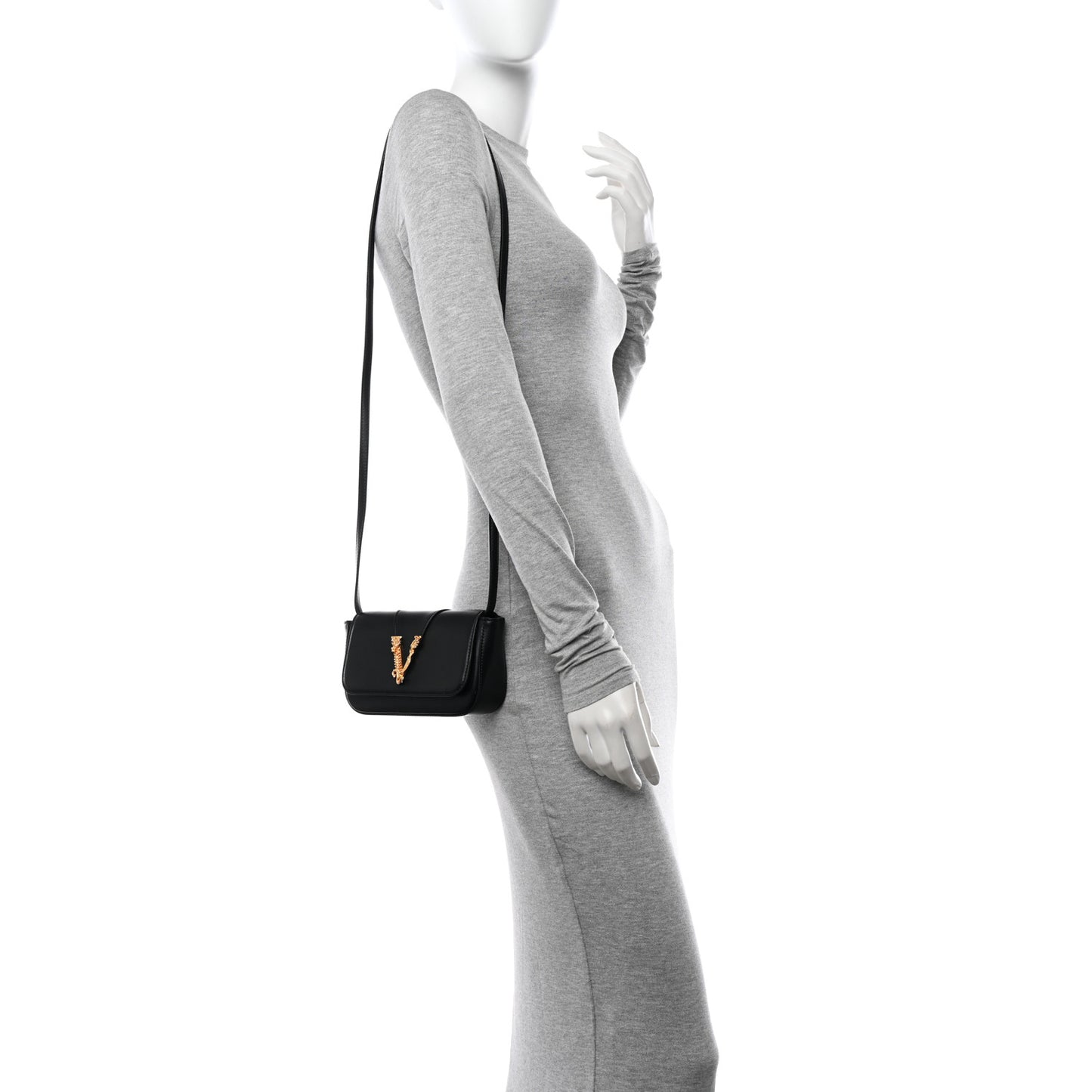 Vitello Virtus Crossbody Black