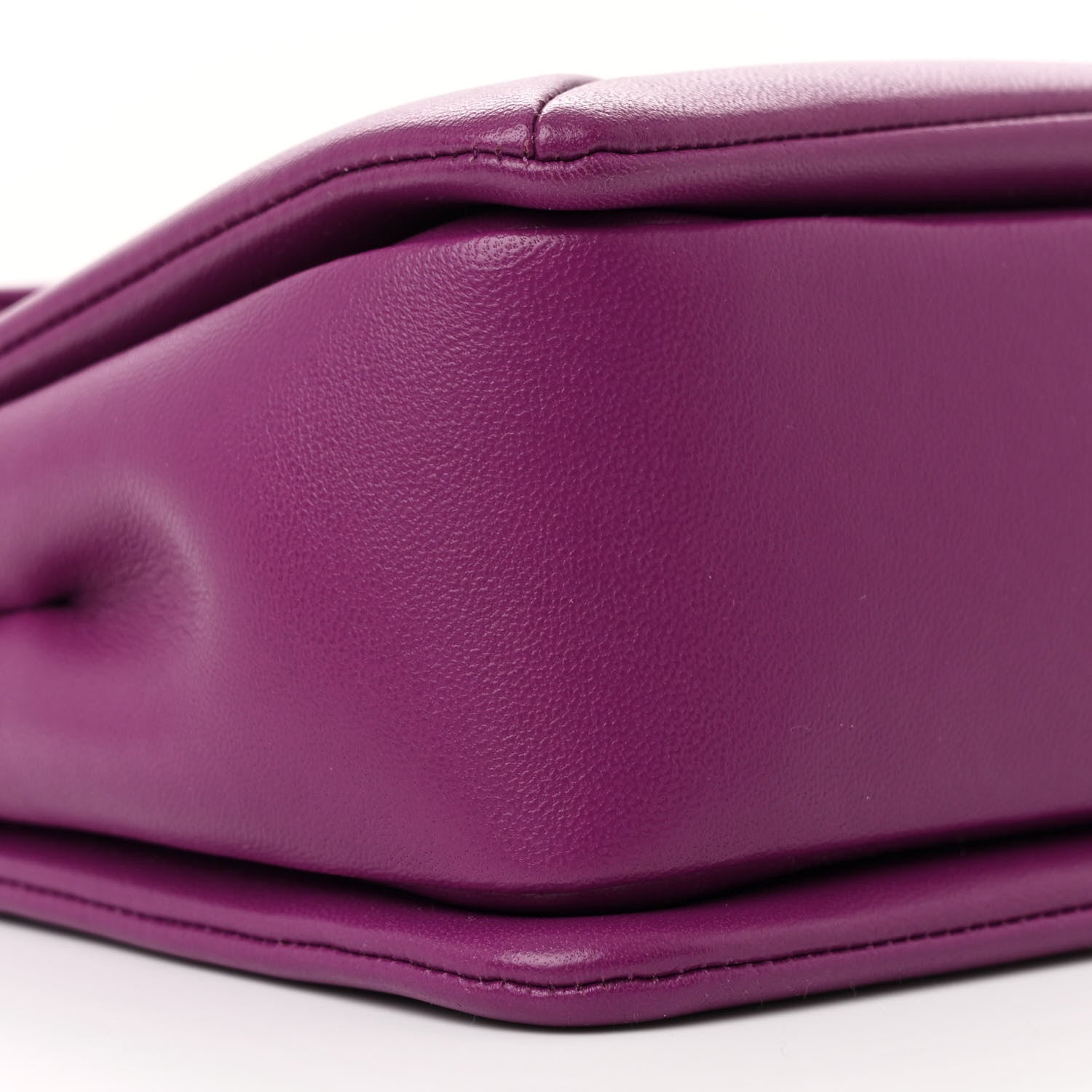 Valentino Garavani Nappa One Stud Chain Clutch Prune 9 of 11