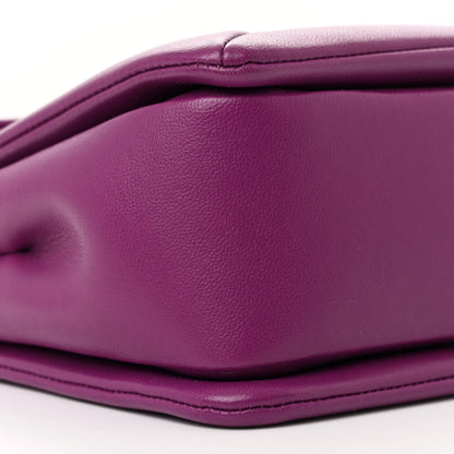 Valentino Garavani Nappa One Stud Chain Clutch Prune 9 of 11