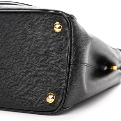 Prada Saffiano Small Galleria Double Zip Tote Black 18 of 35