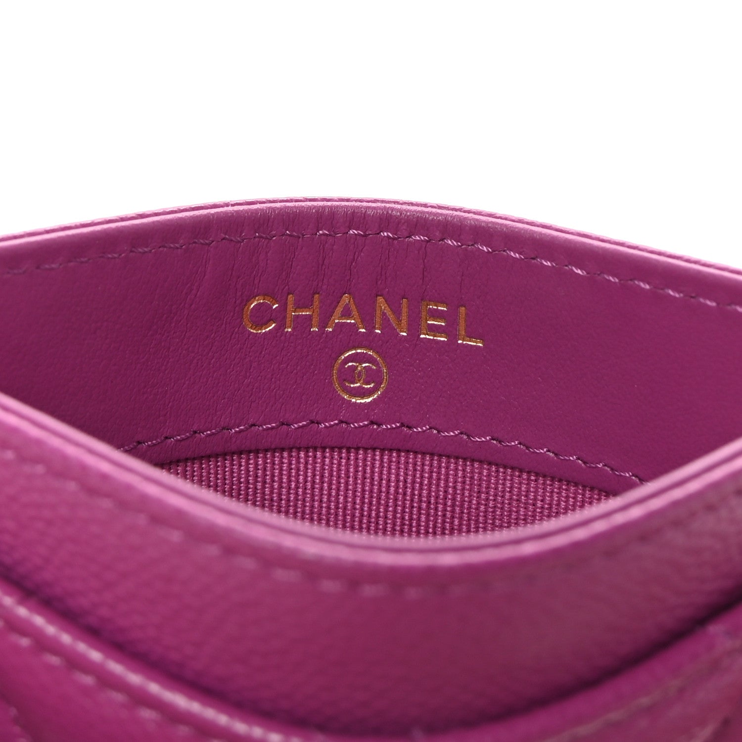Chanel Caviar Quilted Card Holder Purple 6 of 8