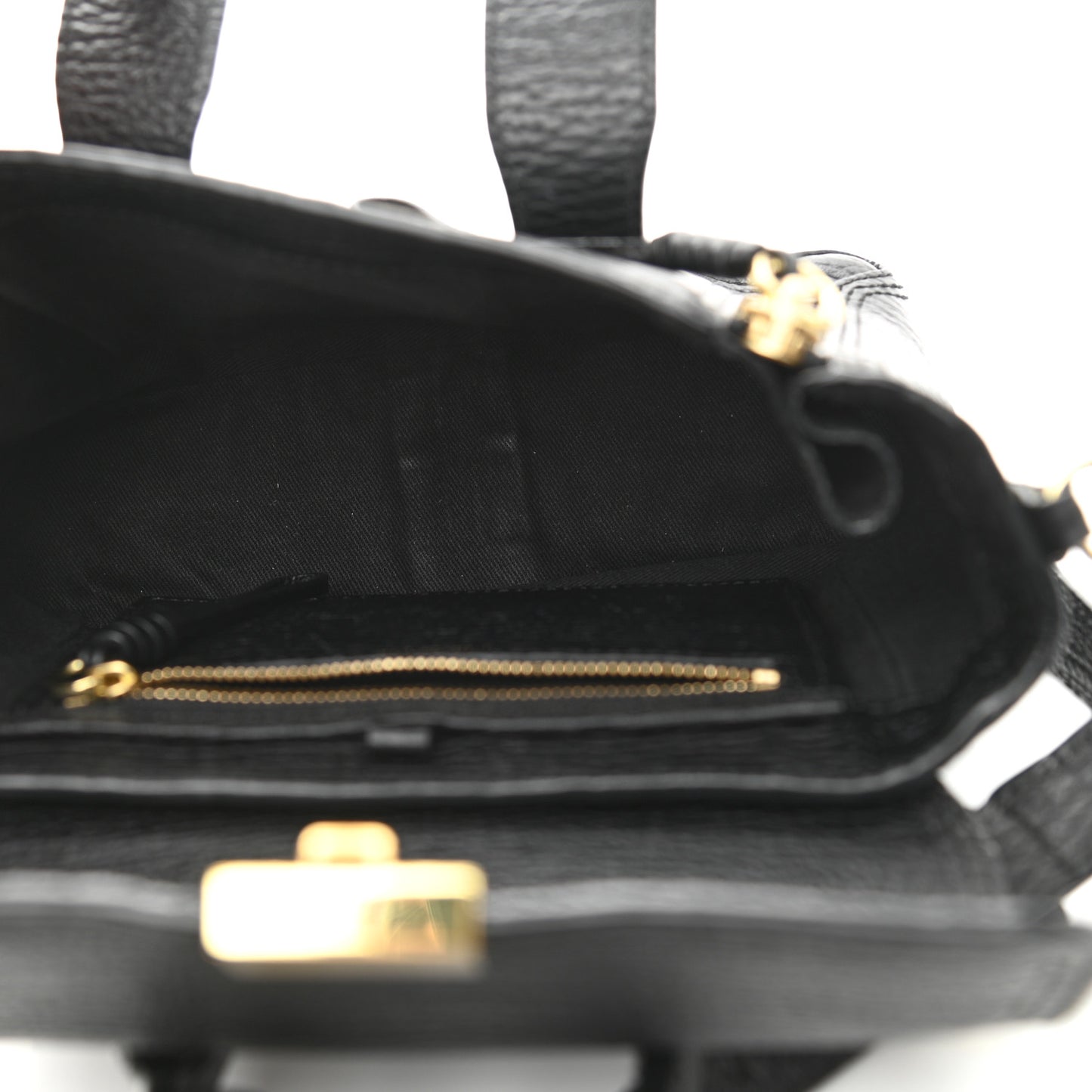 Textured Calfskin Mini Pashli Satchel Black