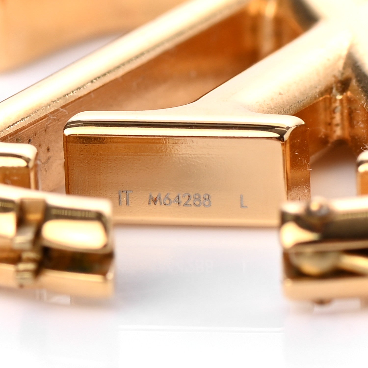 Louis Vuitton Metal Louise Hoop Earrings Gold 4 of 4