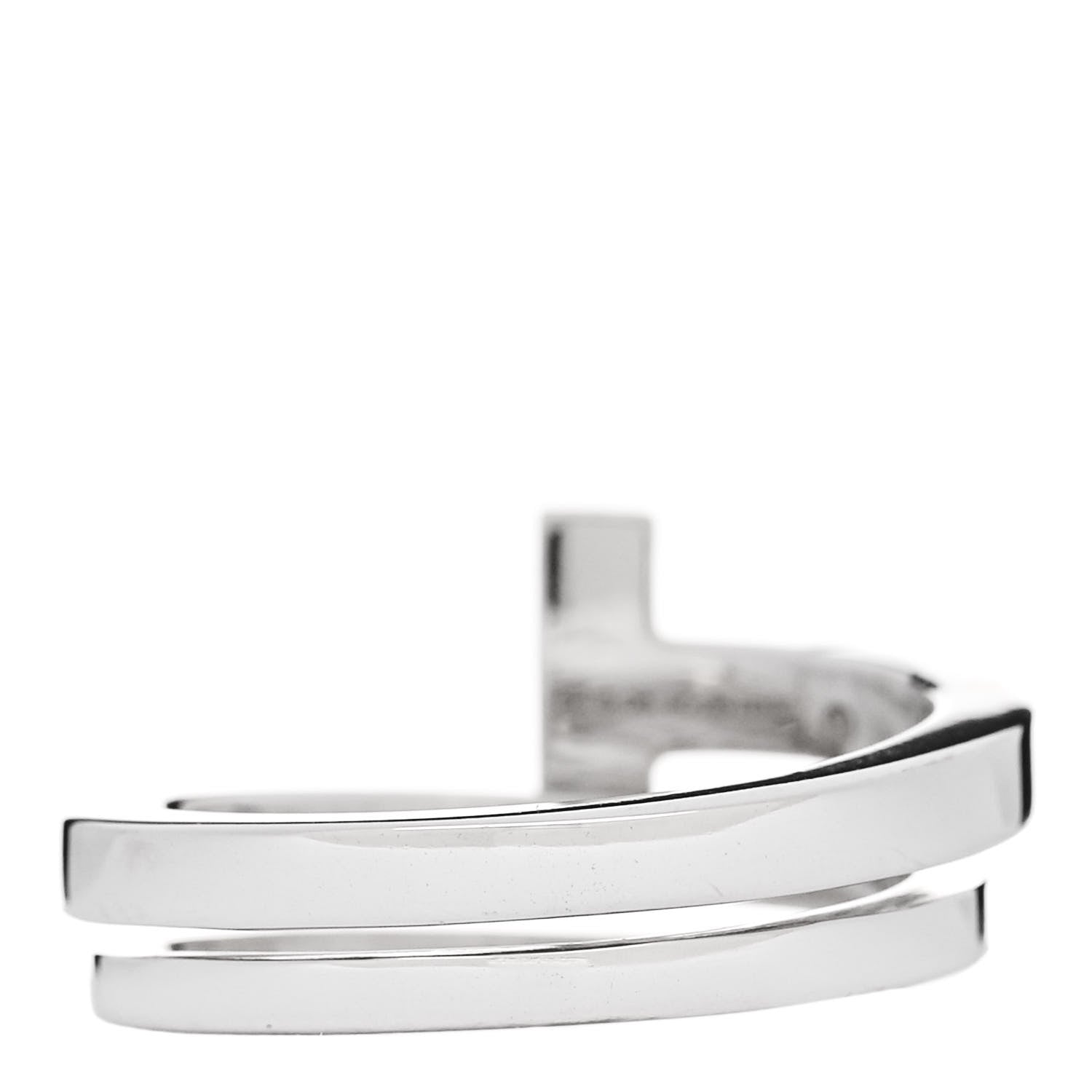 Tiffany Sterling Silver T Square Wrap Ring 50 5.25 3 of 4