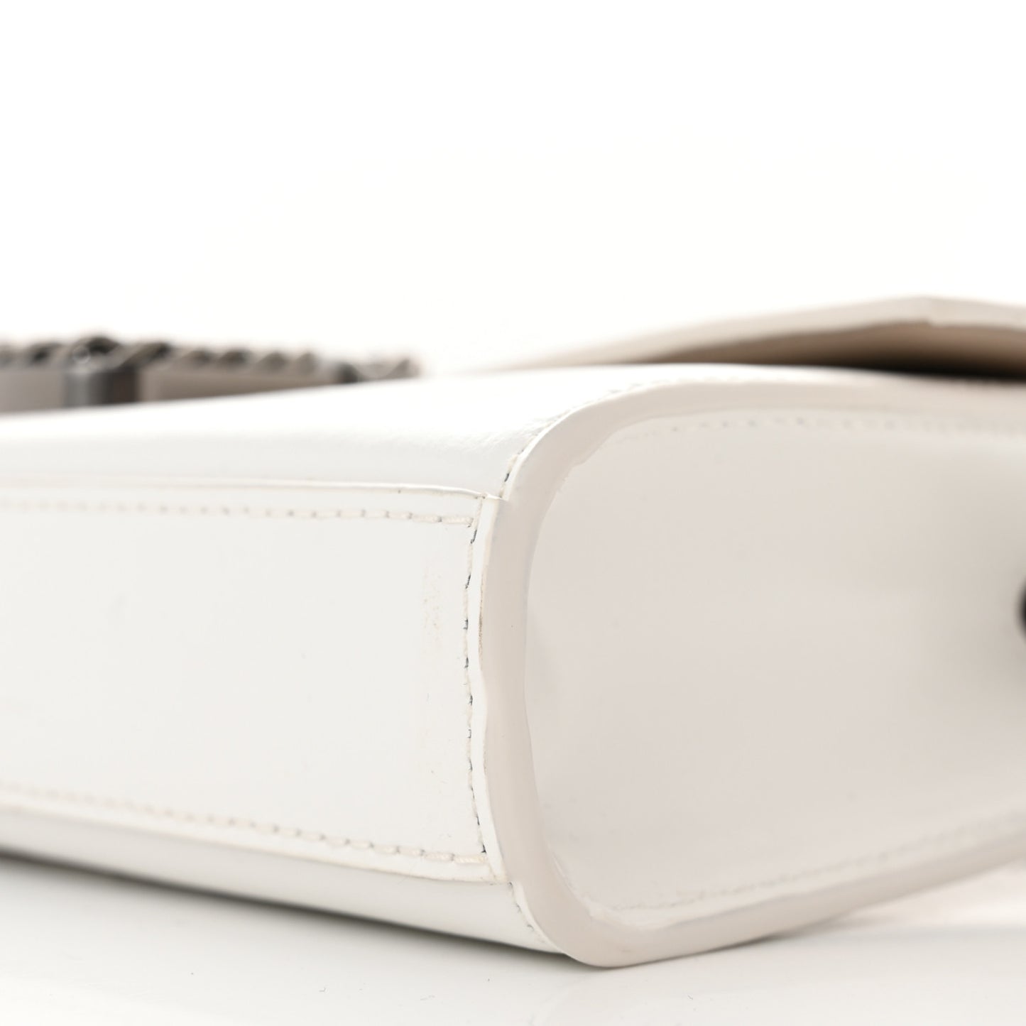Calfskin Saint Marc Chain Wallet White
