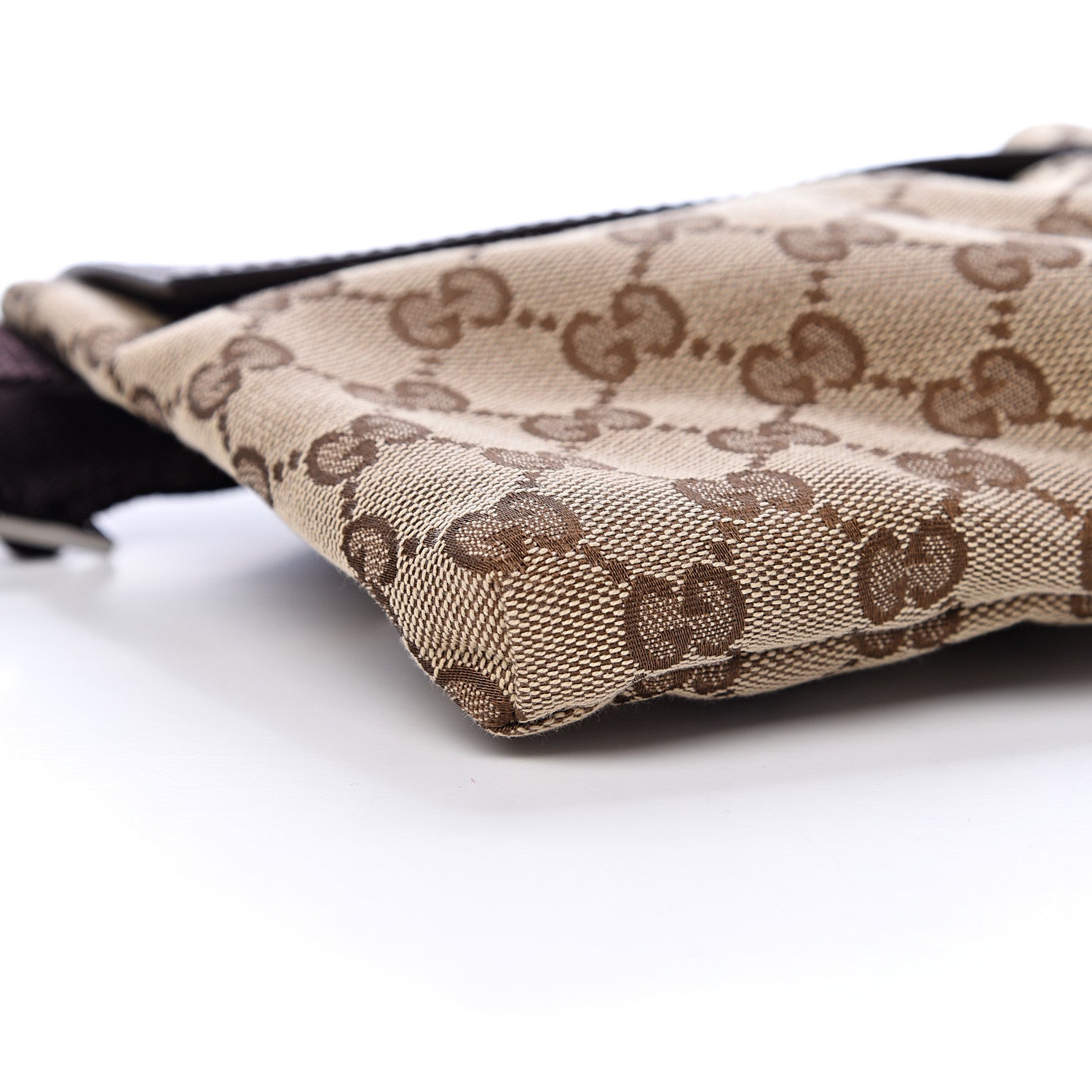 Gucci GG Monogram Double Pocket Belt Bag Dark Brown 10 of 11