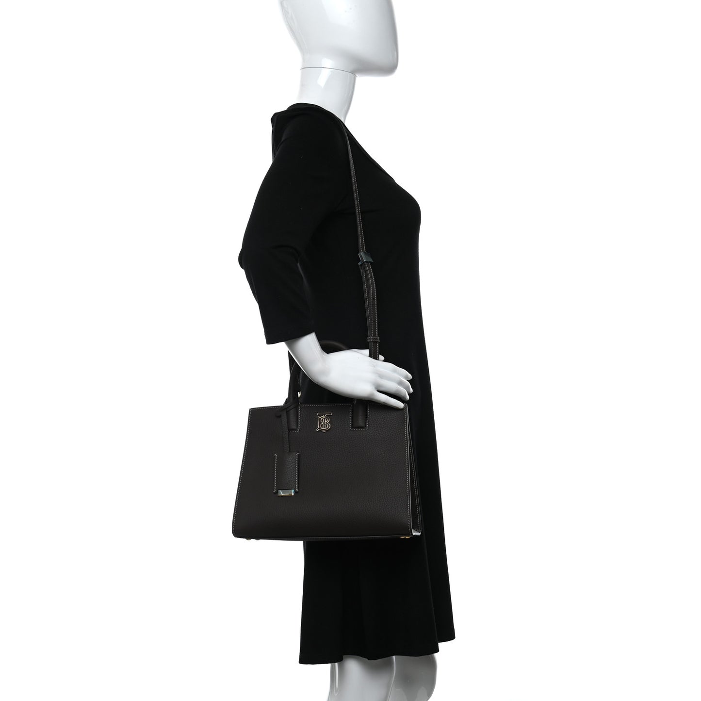 Calfskin Mini Frances Tote Dark Clay Brown