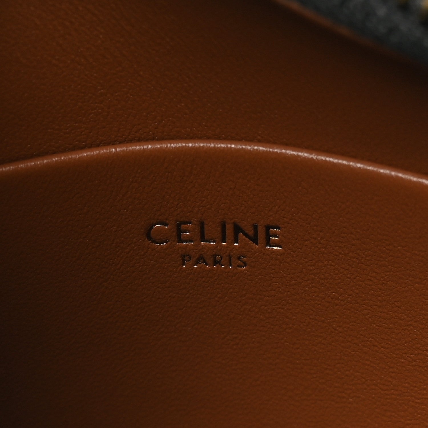 Celine Triomphe Canvas Calfskin Medium Tilly Triomphe Shoulder Bag Tan 6 of 9