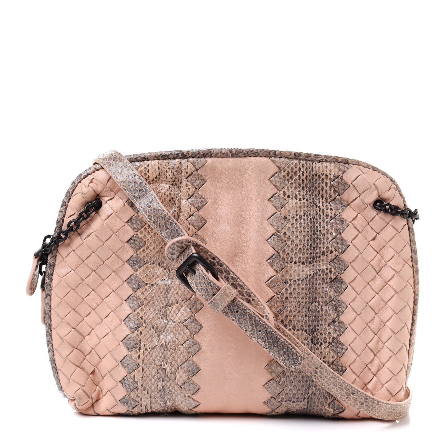 Nappa Intrecciato Ayers Crossbody Pillow Messenger Flamingo