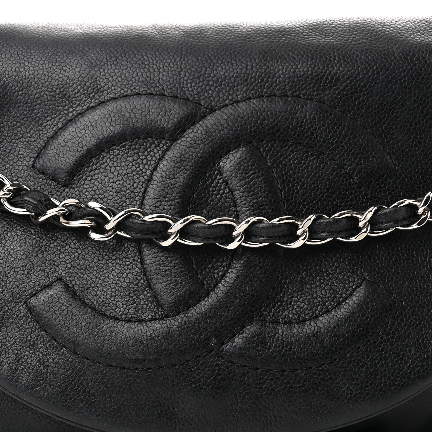 Caviar Half Moon Wallet On Chain WOC Black