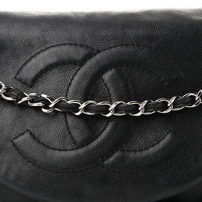 Chanel Caviar Half Moon Wallet On Chain WOC Black 7 of 11
