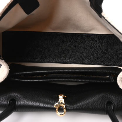 Chanel Grained Calfskin Boucle Urban Essentials Small Shopping Bag Ecru Black 5 of 11