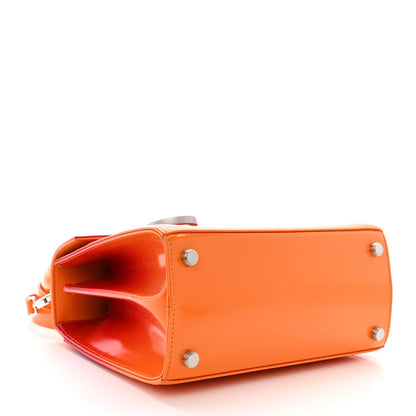 Salvatore Ferragamo Brushed Calfskin Airbrush Small Iconic Top Handle Bag Orange Multicolor 4 of 12