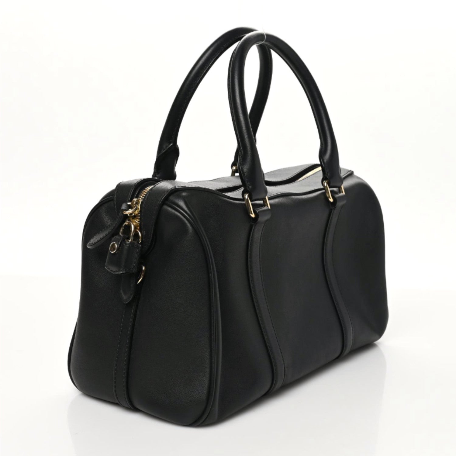 Burberry Derby Calfskin Medium Alchester Bowling Bag Black 2 of 10