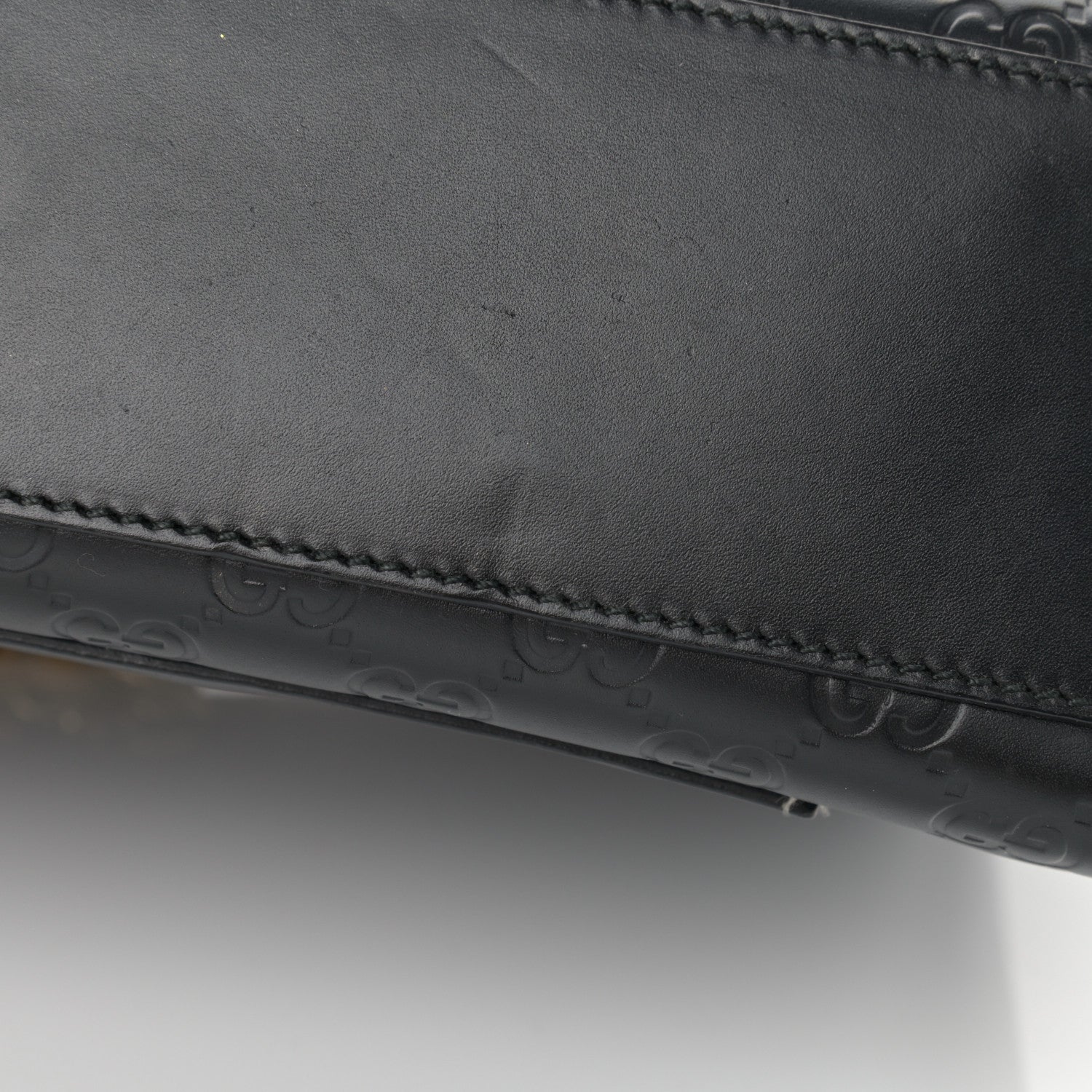 Gucci Guccissima Medium Padlock Shoulder Bag Black 15 of 17