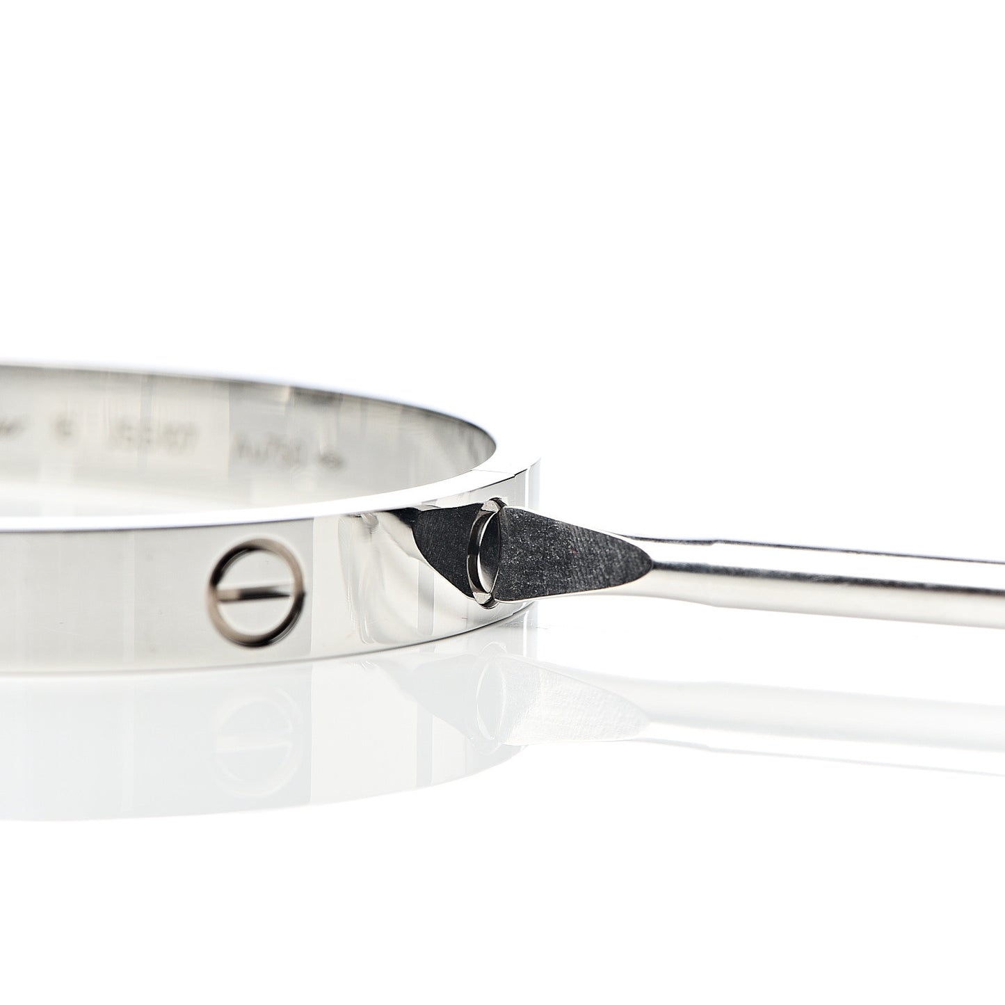 18K White Gold LOVE Bracelet 16