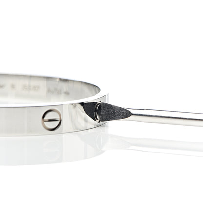 Cartier 18K White Gold LOVE Bracelet 16 6 of 7