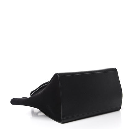 Celine Drummed Calfskin Suede Medium Trapeze Black 4 of 11