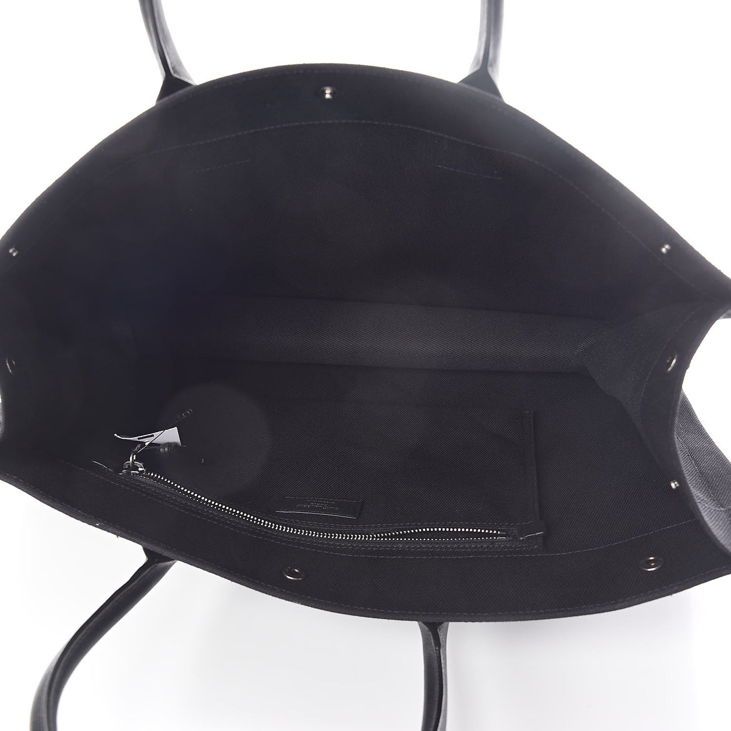 Linen Calfskin Rive Gauche Tote Black