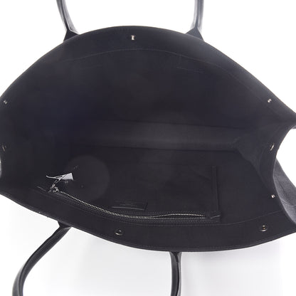 Saint Laurent Linen Calfskin Rive Gauche Tote Black 5 of 9