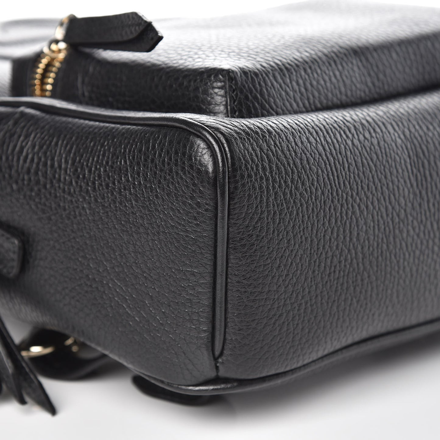 Pebbled Calfskin Soho Chain Backpack Black