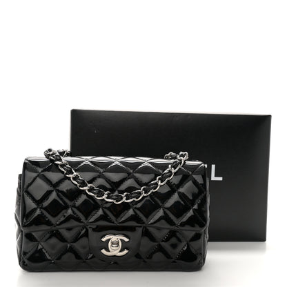Chanel Patent Calfskin Quilted Mini Rectangular Flap Black 11 of 11