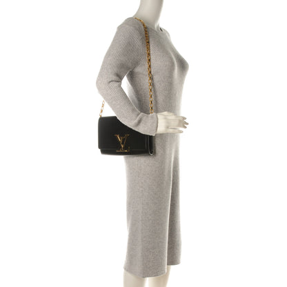 Louis Vuitton Calfskin Chain Louise GM Black 2 of 6