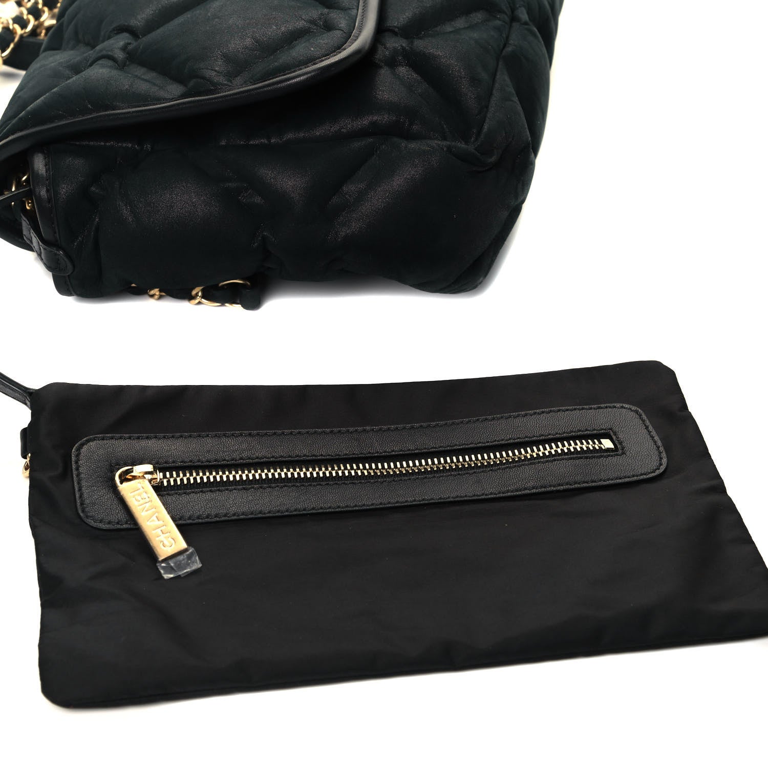 Chanel Iridescent Calfskin Quilted Small Chesterfield Flap Black 10 of 10