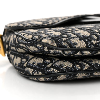 Christian Dior Oblique Saddle Bag Blue 9 of 12